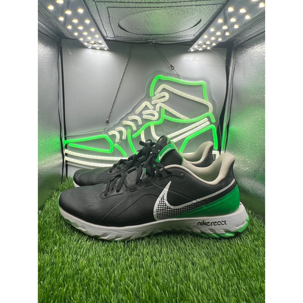 Nike React Infinity Pro Golf Shoes Black Green Mens 11 CT6620-001